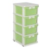 Nilkamal Chester 24 (Green) Series Plastic 4 Drawer Cabinet